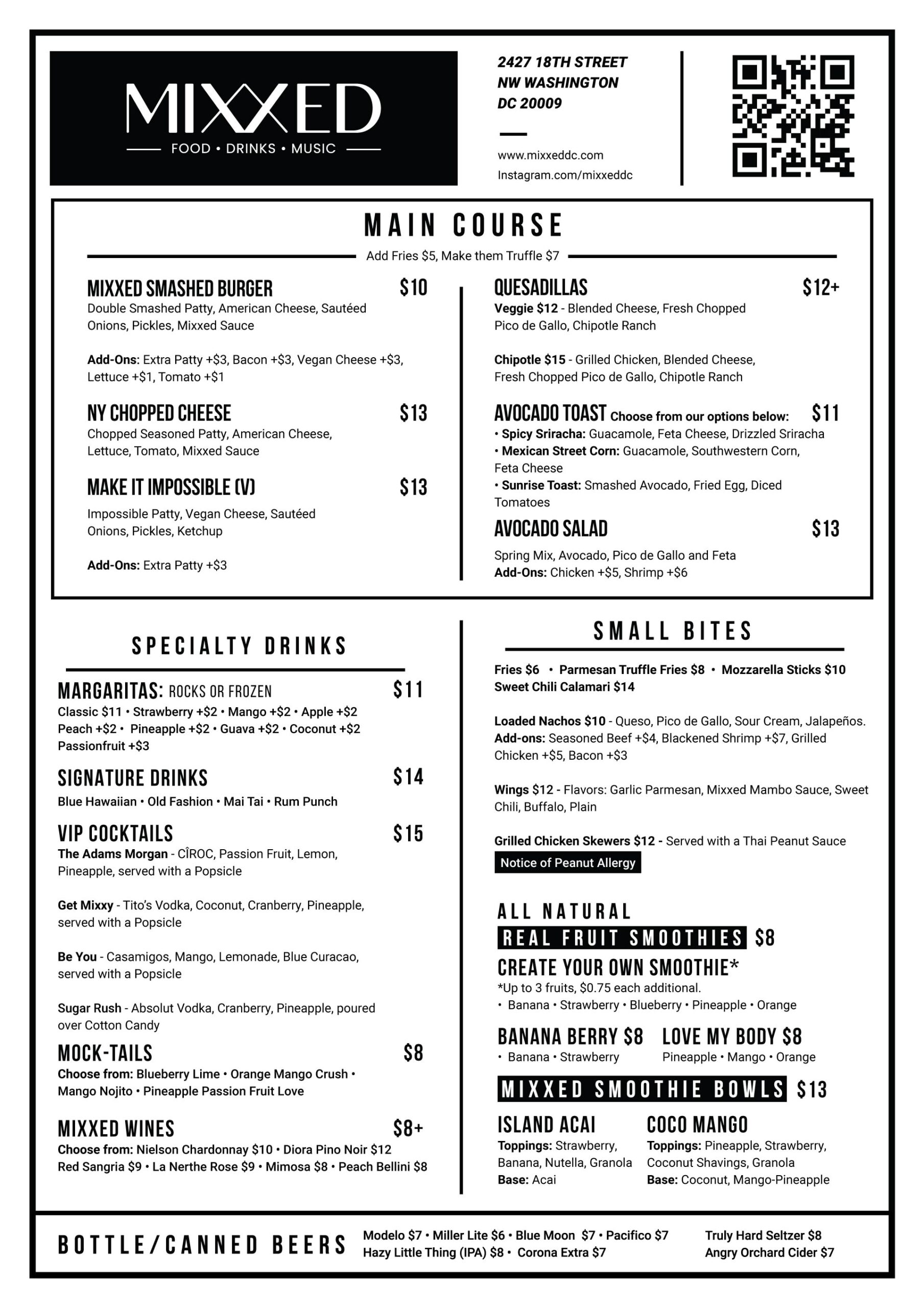 Our Menu At Mixxed, our menu isn't just a list; it's a treasure map for