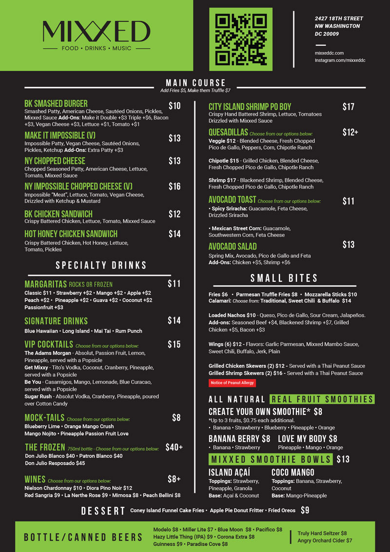 Our Menu At Mixxed, our menu isn't just a list; it's a treasure map for